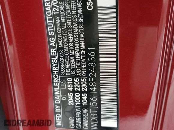 2008 Mercedes-Benz CLK 350 z VIN WDBTJ56H48F248361, wystawiony jako Copart lot #42920615 z przebiegiem 124 624 mil mil oraz Szkoda całkowita • Salvage title. Historia ofert i sprzedaży dostępna na DreamBid. Obrazek 12.