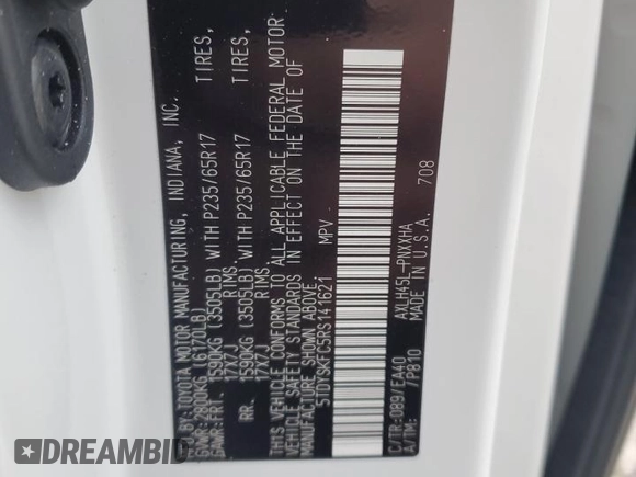 2024 Toyota Sienna XLE with VIN 5TDYSKFC5RS141621, listed as a Copart auction lot 44435555 with 12,971 mi miles and Clean Title. Bid and sale history available at DreamBid. Image 13.