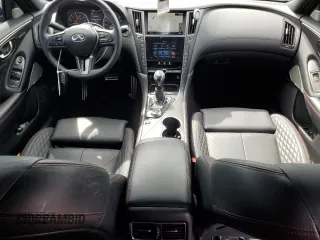 2021 Infiniti Q50 Red Sport 400 with VIN JN1FV7DR3MM881078, listed as a Copart auction lot 71309394 with 28,516 mi miles and Salvage Title. Bid and sale history available at carsss.com. Image 8.