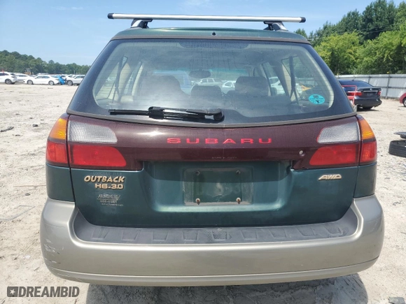 2002 Subaru Legacy Wagon Outback H6 L.L. Bean Edition with VIN 4S3BH806X27629649, listed as a Copart auction lot 65114054 with 0 mi miles and Salvage Title. Bid and sale history available at carsss.com. Image 6.