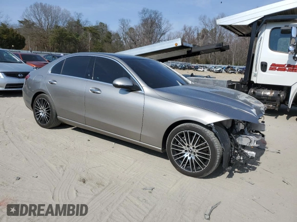 2023 Mercedes-Benz C 300 with VIN W1KAF4HBXPR151617, listed as a Copart auction lot 47285225 with 32,952 mi miles and Salvage Title. Bid and sale history available at DreamBid. Image 4.