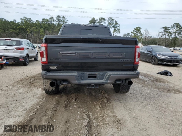 2021 Ford F-150 Raptor with VIN 1FTFW1RG9MFC19427, listed as a Copart auction lot 47066265 with 35,943 mi miles and Salvage Title. Bid and sale history available at carsss.com. Image 6.
