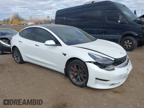 2023 Tesla Model 3 with VIN 5YJ3E1EA1PF384890, listed as a IAAI auction lot 40747791 with Not Provided miles and . Bid and sale history available at carsss.com. Image 1.