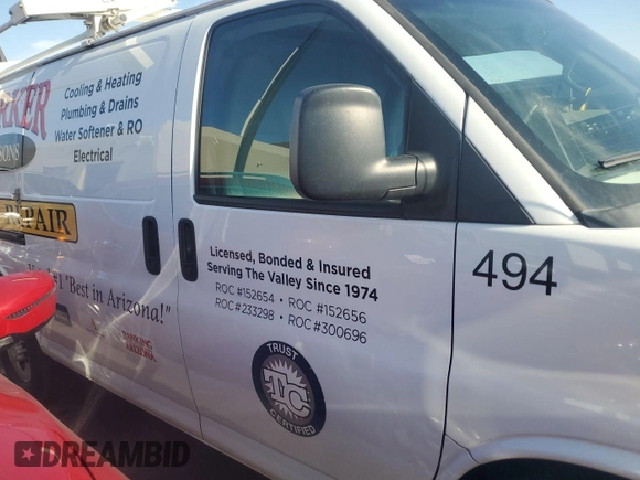 2019 Chevrolet Express Cargo с VIN 1GCWGAFP1K1145142, выставлен на аукционе IAAI как лот 42613499 с пробегом 135 530 миль миль и . История ставок и продаж доступна на DreamBid. Изображение 19.