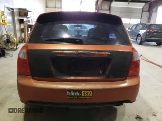 2007 Kia Spectra with VIN KNAFE161775008415, listed as a Copart auction lot 76591404 with 221,117 mi miles and Clean Title. Bid and sale history available at carsss.com. Image 6.