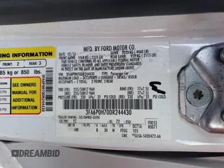2013 Ford Fusion SE with VIN 3FA6P0H70DR244430, listed as a Copart auction lot 49512145 with 103,389 mi miles and Salvage Title. Bid and sale history available at DreamBid. Image 12.