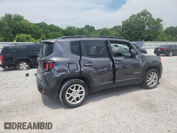 2021 Jeep Renegade Latitude with VIN ZACNJCBB0MPM26741, listed as a Copart auction lot 59518295 with 42,319 mi miles and Non repairable. Bid and sale history available at DreamBid. Image 3.