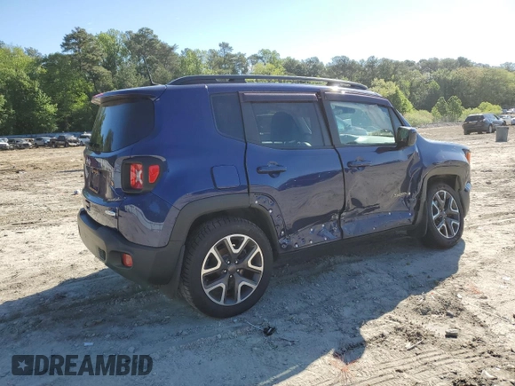 2018 Jeep Renegade Latitude z VIN ZACCJBBB5JPJ45726, wystawiony jako Copart lot #55466295 z przebiegiem 127 950 mil mil oraz Szkoda całkowita • Salvage title. Historia ofert i sprzedaży dostępna na DreamBid. Obrazek 3.