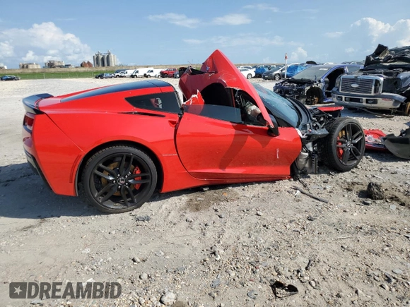 2014 Chevrolet Corvette Z51 3LT with VIN 1G1YM2D78E5128094, listed as a Copart auction lot 59818955 with Not provided miles and Salvage title. Bid and sale history available at DreamBid. Image 3.
