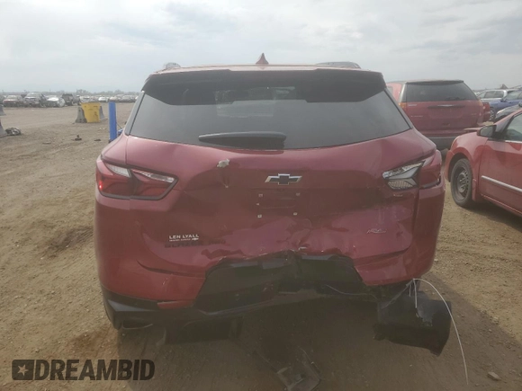 2020 Chevrolet Blazer RS z VIN 3GNKBKRS0LS571088, wystawiony jako Copart lot #54438135 z przebiegiem 28 124 mil mil oraz Szkoda całkowita • Salvage title. Historia ofert i sprzedaży dostępna na DreamBid. Obrazek 6.