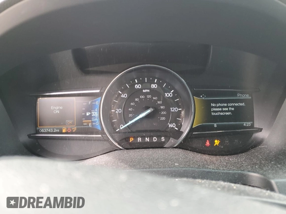 2016 Ford Explorer XLT with VIN 1FM5K8D84GGA10011, listed as a Copart auction lot 56242295 with 63,743 mi miles and Salvage Title. Bid and sale history available at DreamBid. Image 9.
