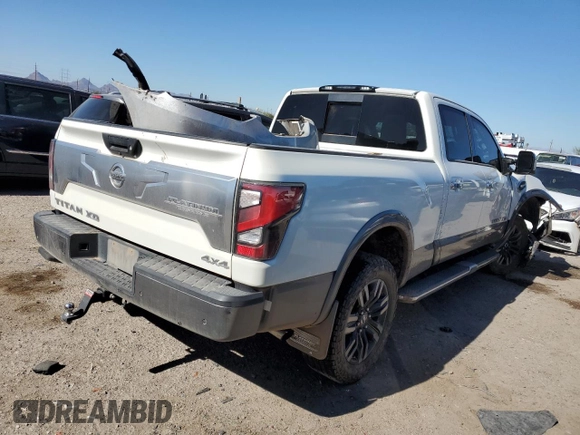 2020 Nissan Titan XD Platinum Reserve with VIN 1N6AA1FB0LN507954, listed as a Copart auction lot 80553324 with 105,207 mi miles and Salvage Title. Bid and sale history available at carsss.com. Image 3.