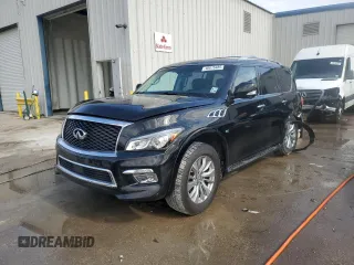 2016 Infiniti QX80 with VIN JN8AZ2NE0G9126959, listed as a Copart auction lot 46615485 with 112,256 mi miles and Salvage Title. Bid and sale history available at carsss.com. Image 1.