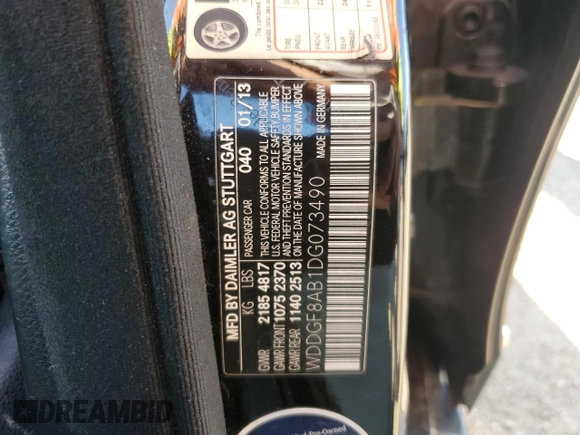 2013 Mercedes-Benz C 300 Sport с VIN WDDGF8AB1DG073490, выставлен на аукционе Copart как лот 54422695 с пробегом 99 047 миль миль и Списание • Salvage title. История ставок и продаж доступна на DreamBid. Изображение 12.