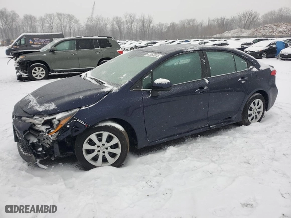 2021 Toyota Corolla LE with VIN 5YFEPMAE0MP179235, listed as a Copart auction lot 41963625 with 58,871 mi miles and Salvage Title. Bid and sale history available at carsss.com. Image 1.