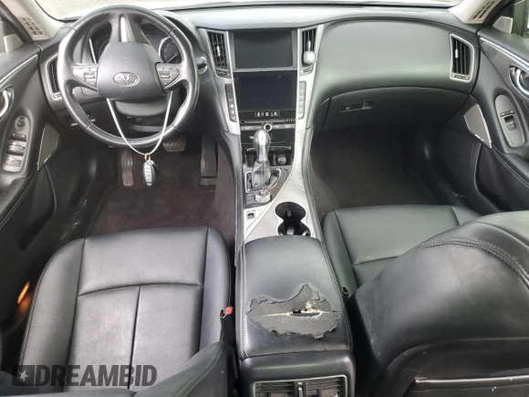 2017 Infiniti Q50 Signature Edition with VIN JN1EV7APXHM736348, listed as a Copart auction lot 51352315 with 159,434 mi miles and Salvage Title. Bid and sale history available at DreamBid. Image 8.
