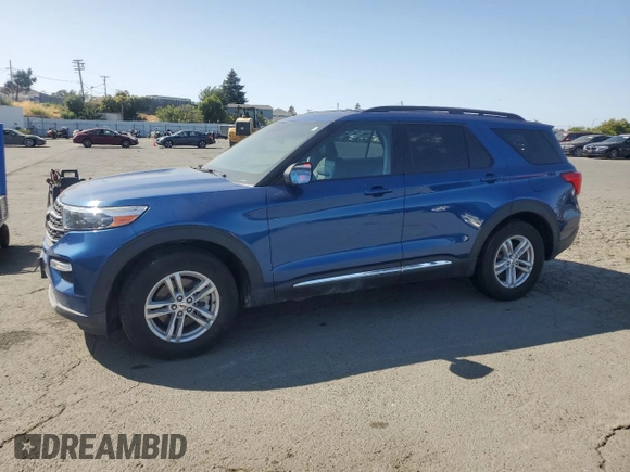 2022 Ford Explorer XLT with VIN 1FMSK7DH5NGB19667, listed as a Copart auction lot 60838495 with 45,469 mi miles and Salvage title. Bid and sale history available at DreamBid. Image 1.