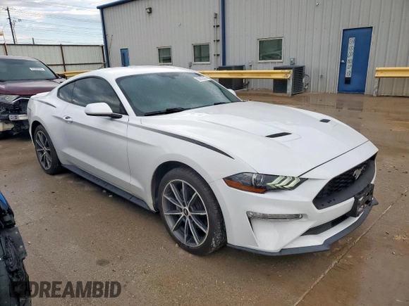2019 Ford Mustang EcoBoost z VIN 1FA6P8TH4K5130459, wystawiony jako Copart lot #55672025 z przebiegiem 61 405 mil mil oraz Czysty tytuł • Clean title. Historia ofert i sprzedaży dostępna na DreamBid. Obrazek 4.
