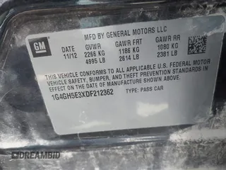 2013 Buick LaCrosse Premium 2 with VIN 1G4GH5E3XDF212362, listed as a IAAI auction lot 41836463 with 92,520 mi miles. Bid and sale history available at carsss.com. Image 9.