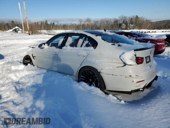 2015 BMW M3 with VIN WBS3C9C57FP803574, listed as a Copart auction lot 37294684 with 79,891 mi miles. Bid and sale history available at carsss.com. Image 2.