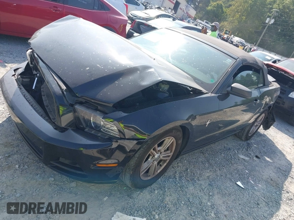 2014 Ford Mustang V6 with VIN 1ZVBP8EM1E5290464, listed as a IAAI auction lot 40291223 with 134,898 mi miles. Bid and sale history available at carsss.com. Image 2.