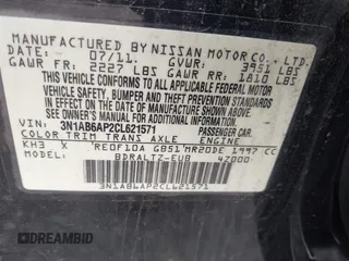 2012 Nissan Sentra S с VIN 3N1AB6AP2CL621571, выставлен на аукционе IAAI как лот 42499916 с пробегом 135 366 миль миль и . История ставок и продаж доступна на DreamBid. Изображение 9.