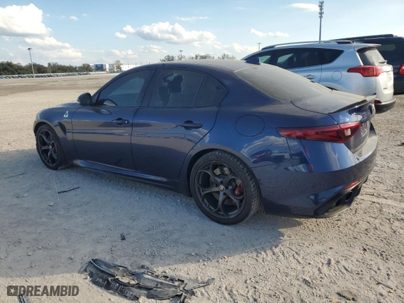 2017 Alfa Romeo Giulia Quadrifoglio with VIN ZARFAEAV8H7520339, listed as a Copart auction lot 44591745 with 70,994 mi miles and Salvage Title. Bid and sale history available at carsss.com. Image 2.