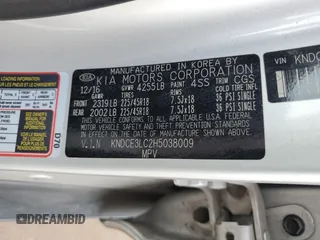 2017 Kia Niro Touring with VIN KNDCE3LC2H5038009, listed as a Copart auction lot 56413204 with 103,656 mi miles and Salvage Title. Bid and sale history available at carsss.com. Image 15.