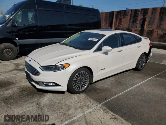 2018 Ford Fusion Titanium with VIN 3FA6P0RU4JR134142, listed as a Copart auction lot 52046465 with 91,018 mi miles and Salvage Title. Bid and sale history available at DreamBid. Image 1.