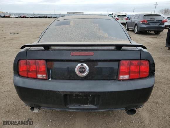 2006 Ford Mustang GT Deluxe with VIN 1ZVHT82H165175815, listed as a Copart auction lot 50080095 with 163,968 mi miles and Salvage Title. Bid and sale history available at carsss.com. Image 6.