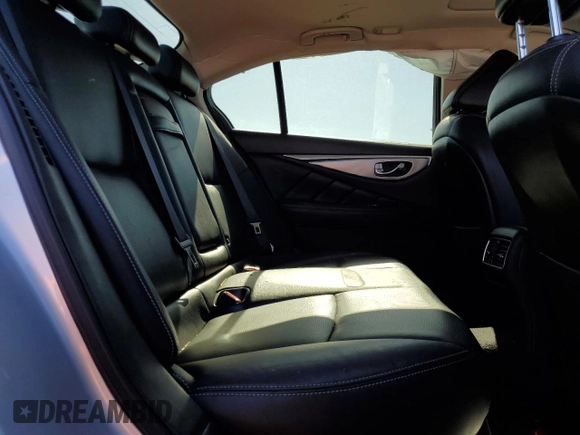 2014 Infiniti Q50 Hybrid Premium with VIN JN1AV7AP1EM692234, listed as a Copart auction lot 48697525 with 104,586 mi miles and Salvage Title. Bid and sale history available at DreamBid. Image 11.
