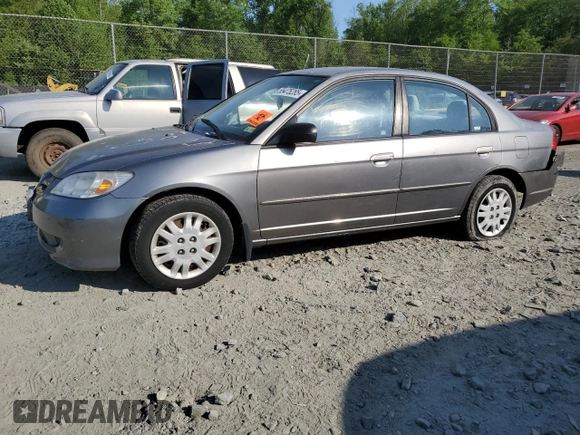 2004 Honda Civic LX with VIN 2HGES16594H622236, listed as a Copart auction lot 55475285 with 175,288 mi miles and Clean Title. Bid and sale history available at carsss.com. Image 1.