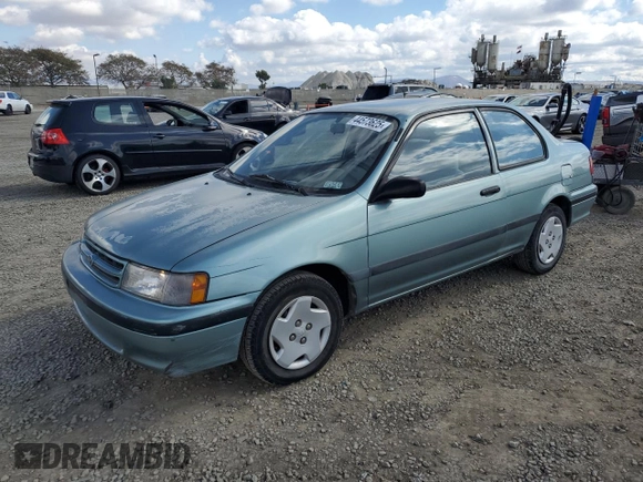 1993 Toyota Tercel DX with VIN JT2EL43S8P0368057, listed as a Copart auction lot 44573625 with 229,631 mi miles and Clean Title. Bid and sale history available at carsss.com. Image 1.