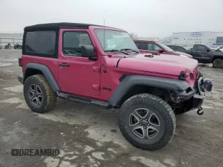 2021 Jeep Wrangler Sport S with VIN 1C4GJXAG3MW858730, listed as a Copart auction lot 44279865 with 25,857 mi miles and Salvage Title. Bid and sale history available at DreamBid. Image 4.