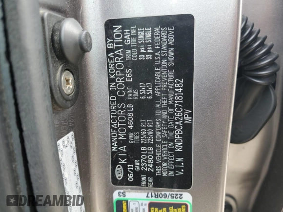 2012 Kia Sportage LX с VIN KNDPBCA26C7181482, выставлен на аукционе Copart как лот 47835945 с пробегом 146 830 миль миль и Списание • Salvage title. История ставок и продаж доступна на DreamBid. Изображение 13.