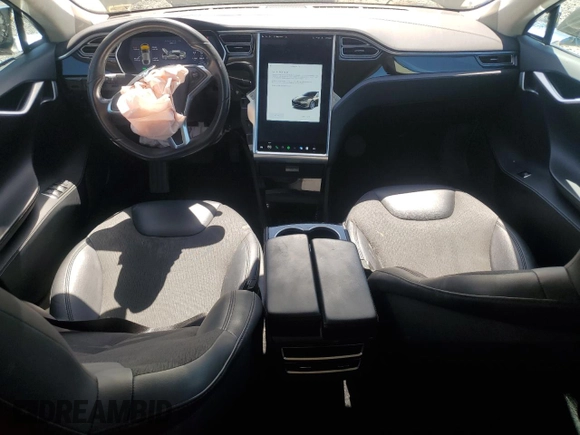 2016 Tesla Model S 90D with VIN 5YJSA1E2XGF121040, listed as a Copart auction lot 53612085 with 158,710 mi miles and Salvage Title. Bid and sale history available at DreamBid. Image 8.