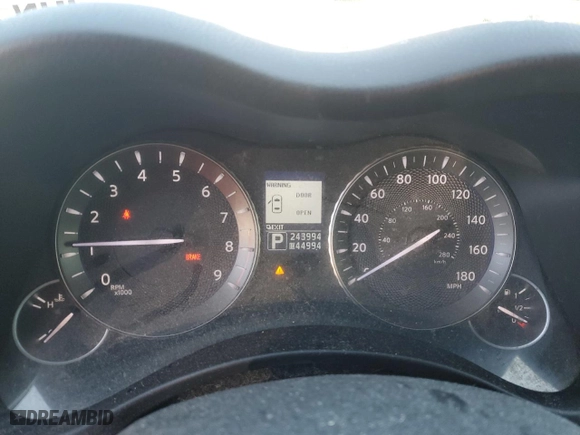 2012 Infiniti M37 with VIN JN1BY1APXCM335754, listed as a Copart auction lot 47566225 with 243994 miles and Salvage Title. Bid and sale history available at carsss.com. Image 9.