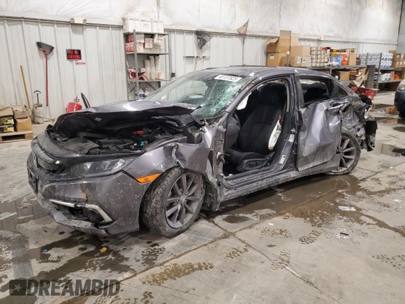 2019 Honda Civic Sedan EX with VIN 19XFC1F34KE016558, listed as a Copart auction lot 46137825 with 0 mi miles and Salvage Title. Bid and sale history available at carsss.com. Image 1.