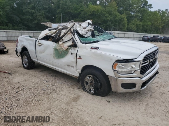 2021 Ram 3500 Big Horn with VIN 3C63R3DL2MG686897, listed as a Copart auction lot 63773664 with 0 mi miles and Salvage Title. Bid and sale history available at carsss.com. Image 4.