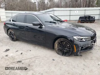 2019 BMW 3 Series 330i xDrive with VIN WBA5R7C53KFH26429, listed as a Copart auction lot 48379825 with 52,536 mi miles and Salvage title. Bid and sale history available at DreamBid. Image 4.