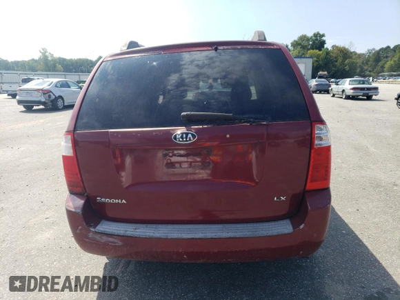 2007 Kia Sedona EX with VIN KNDMB233976117306, listed as a Copart auction lot 71989024 with 234,352 mi miles and Salvage Title. Bid and sale history available at carsss.com. Image 6.