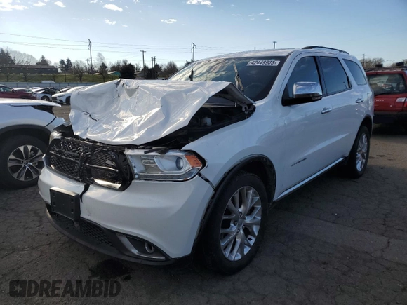 2014 Dodge Durango Citadel with VIN 1C4SDJET9EC303953, listed as a Copart auction lot 42449905 with 149,089 mi miles and Salvage Title. Bid and sale history available at DreamBid. Image 1.