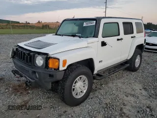 2007 Hummer H3 SUV with VIN 5GTDN13E078177927, listed as a Copart auction lot 75009904 with 127,160 mi miles and Salvage Title. Bid and sale history available at carsss.com. Image 1.