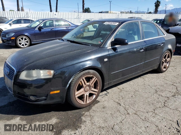2007 Audi A4 2.0T with VIN WAUAF78E37A039291, listed as a Copart auction lot 47048265 with 120,531 mi miles and Salvage Title. Bid and sale history available at carsss.com. Image 1.