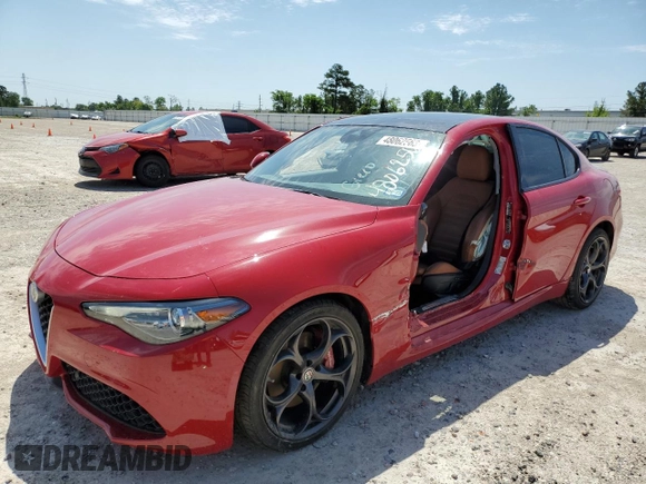 2018 Alfa Romeo Giulia Ti Sport with VIN ZARFAECN7J7589588, listed as a Copart auction lot 48062563 with 65,303 mi miles. Bid and sale history available at carsss.com. Image 1.
