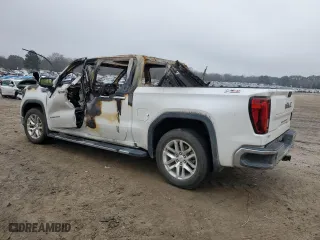 2019 GMC Sierra 1500 SLT with VIN 3GTU9DEL0KG301903, listed as a Copart auction lot 86650114 with 0 mi miles and Salvage Title. Bid and sale history available at carsss.com. Image 2.