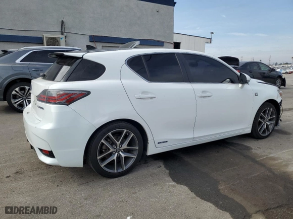 2016 Lexus CT 200h Hybrid with VIN JTHKD5BH5G2271792, listed as a Copart auction lot 43237725 with 166,430 mi miles and Salvage Title. Bid and sale history available at carsss.com. Image 3.