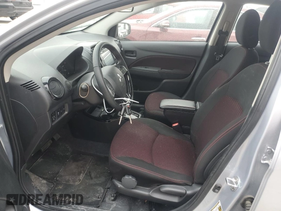 2023 Mitsubishi Mirage Black Edition with VIN ML32AWHJ7PH006897, listed as a Copart auction lot 48814125 with 25,132 mi miles and Salvage title. Bid and sale history available at DreamBid. Image 7.