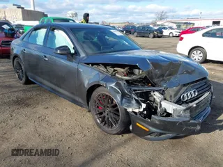 2019 Audi A4 Premium Plus with VIN WAUENAF48KA096381, listed as a IAAI auction lot 41000378 with 66,995 mi miles. Bid and sale history available at carsss.com. Image 1.