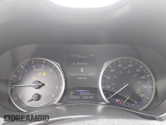2014 Infiniti Q50 Premium with VIN JN1BV7AP6EM685056, listed as a IAAI auction lot 42188435 with 203,880 mi miles and . Bid and sale history available at carsss.com. Image 7.